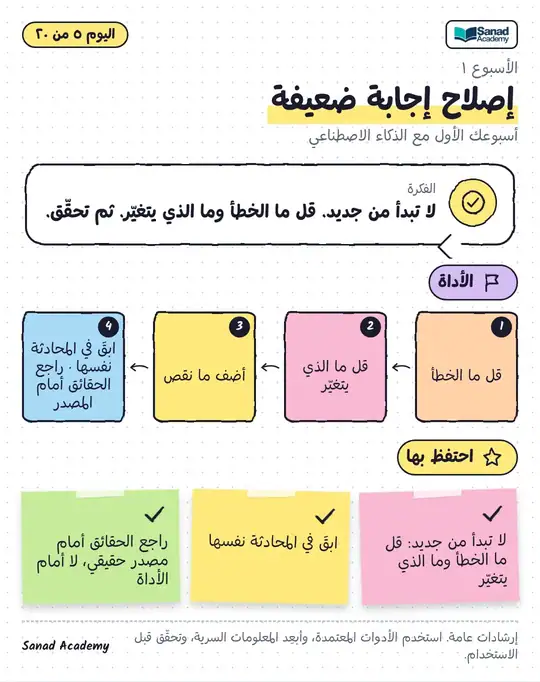 أسبوعك الأول مع الذكاء الاصطناعي