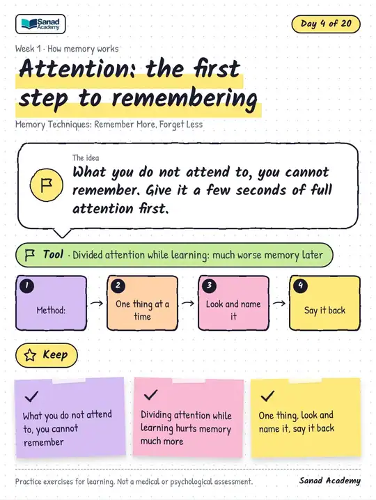 Memory Techniques: Remember More, Forget Less